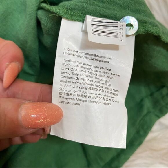 Galeries Lafayette green embroidered 100% cotton tunic dress 10 - Picture 6 of 7